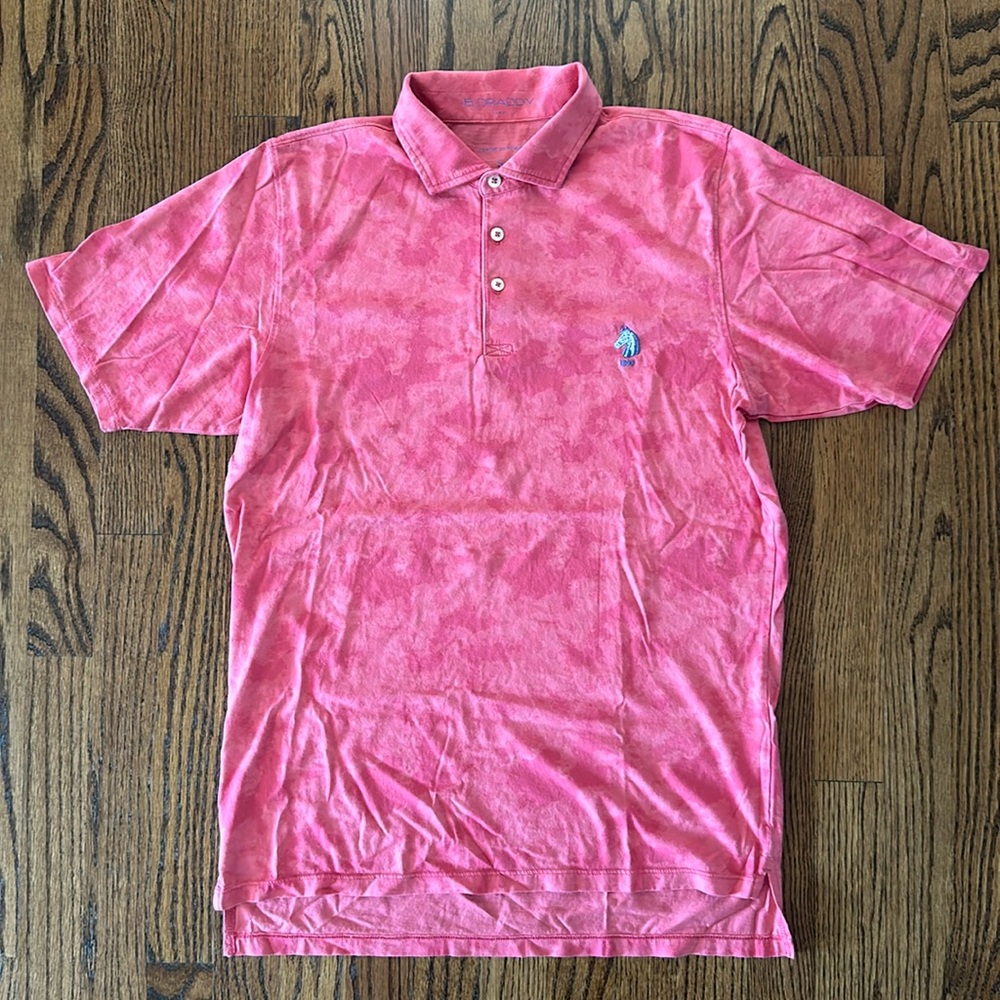 B. Draddy Pink Red Tie Dye Philadelphia Country Club 1890 Golf Polo S